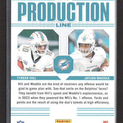 2025 Panini Donruss Production Line Tyreek Hill Jaylen Waddle #19