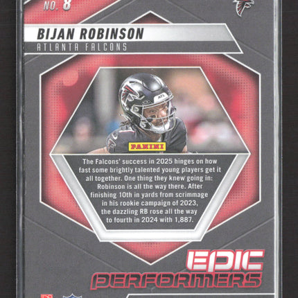2025 Panini Mosaic Epic Performers Bijan Robinson #8