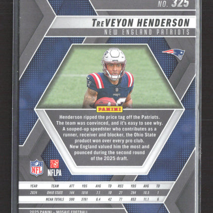 2025 Panini Mosaic TreVeyon Henderson #325 RC