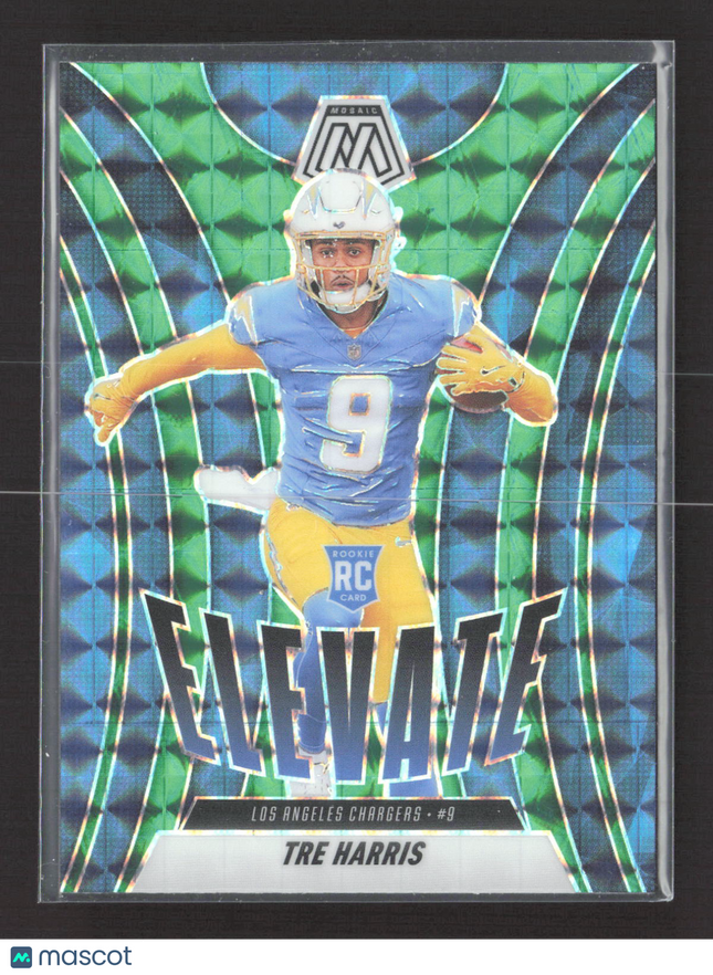 2025 Panini Mosaic Elevate Tre Harris #10 Green RC