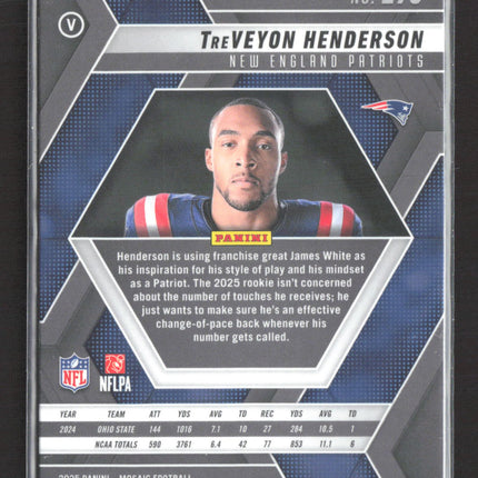 2025 Panini Mosaic TreVeyon Henderson #278 RC
