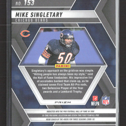 2025 Panini Mosaic Prizm Mike Singletary #153 Silver