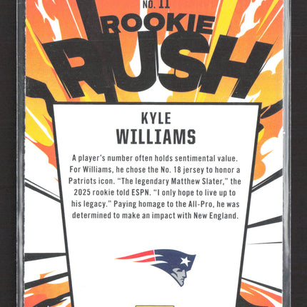 2025 Panini Rookies & Stars Rookie Rush Kyle Williams #11 RC