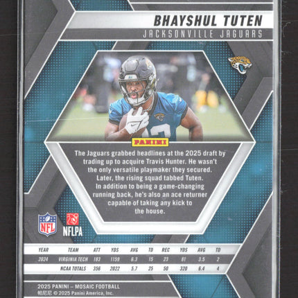 2025 Panini Mosaic Bhayshul Tuten #385 RC