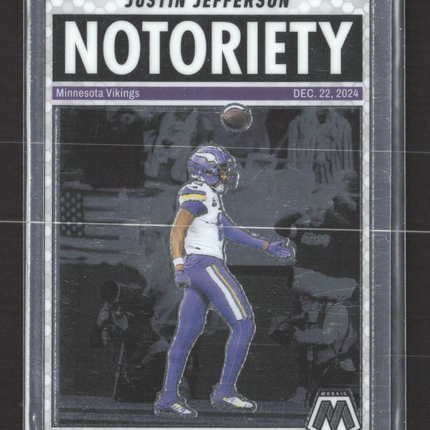 2025 Panini Mosaic Football Notoriety Justin Jefferson #6