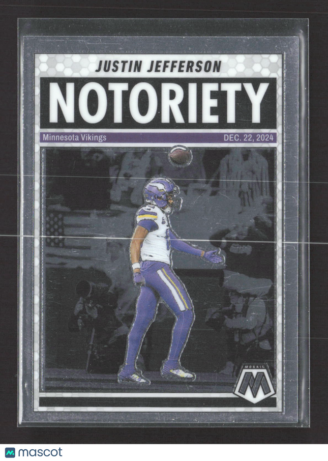2025 Panini Mosaic Football Notoriety Justin Jefferson #6