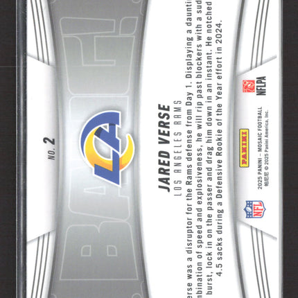 2025 Panini Mosaic Bang! Jared Verse #2