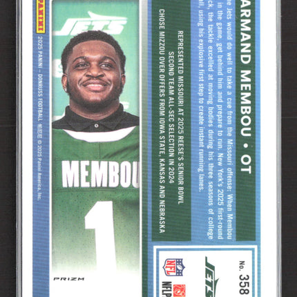 2025 Panini Donruss Optic Prizm Armand Membou #358 Pink
