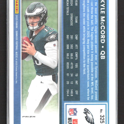 2025 Panini Donruss Optic Football Kyle McCord #325 Pink