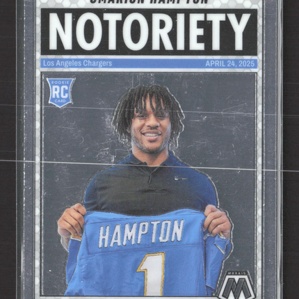 2025 Panini Mosaic Football Notoriety Omarion Hampton #20 RC