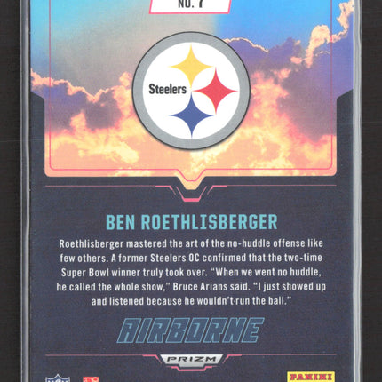 2025 Panini Rookies & Stars Airborne Prizm Ben Roethlisberger #7 Insert