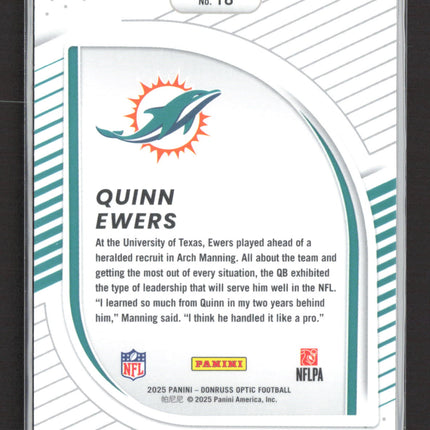 2025 Panini Donruss Optic Hidden Potential Quinn Ewers #18 RC