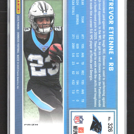 2025 Panini Donruss Optic Prizm Trevor Etienne #326 Purple