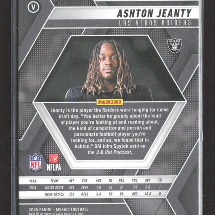 2025 Panini Mosaic Ashton Jeanty #287 RC