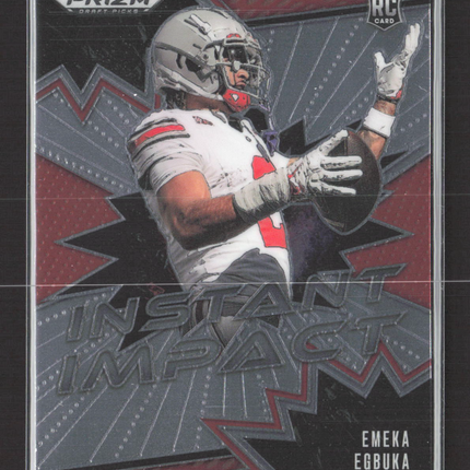 2025 Panini Prizm Draft Picks Instant Impact Emeka Egbuka #II-EEA RC