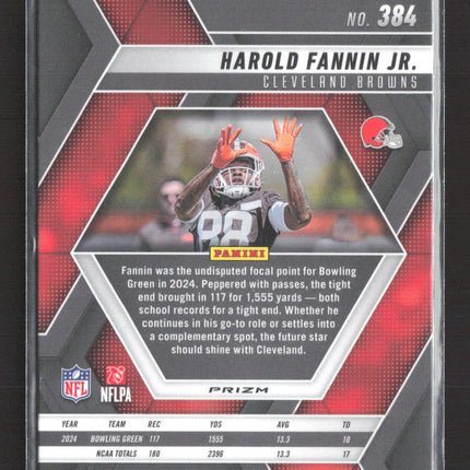 2025 Panini Mosaic Prizm Harold Fannin Jr. #384 Red RC