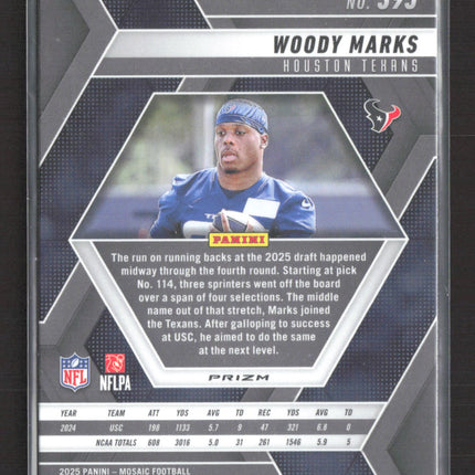 2025 Panini Mosaic Woody Marks #395 Red RC