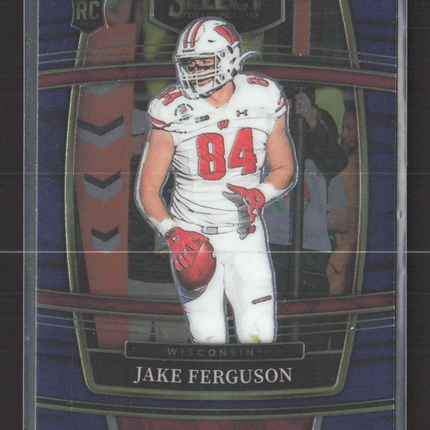 2022 Panini Select Draft Picks Jake Ferguson #24 Blue Prizm RC