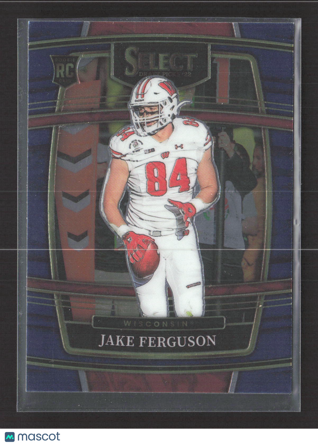2022 Panini Select Draft Picks Jake Ferguson #24 Blue Prizm RC
