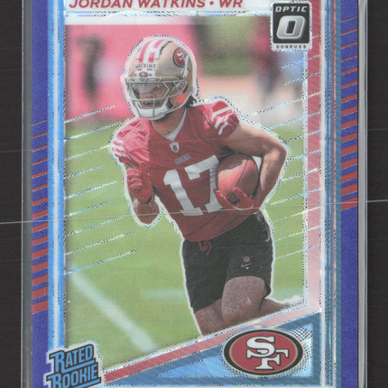 2025 Panini Donruss Optic Jordan Watkins #356 Purple