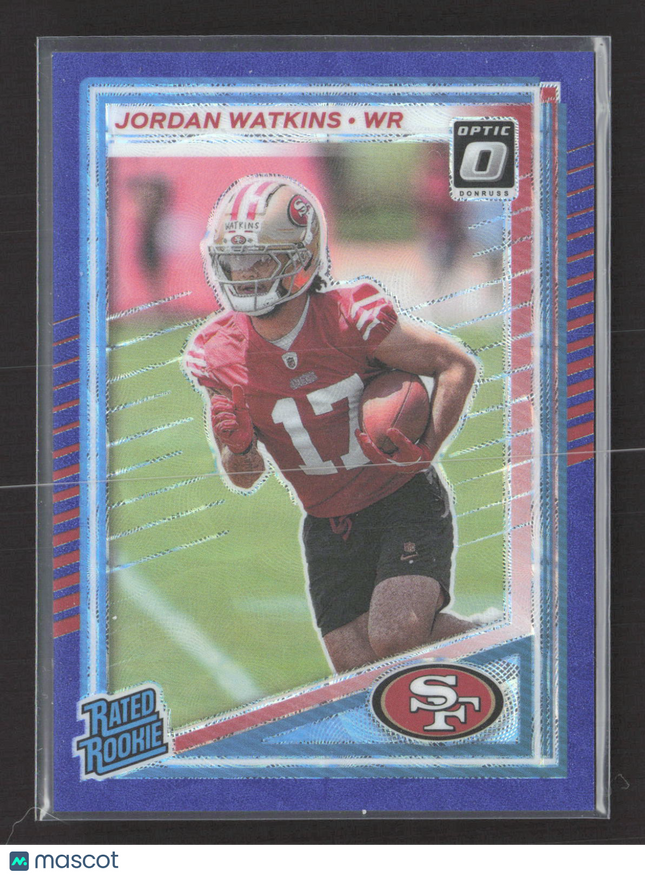 2025 Panini Donruss Optic Jordan Watkins #356 Purple
