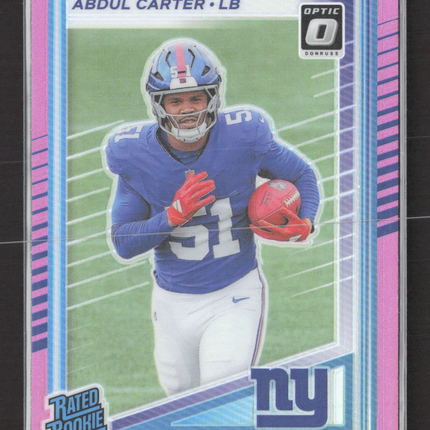 2025 Panini Donruss Optic Football Abdul Carter #315 Pink