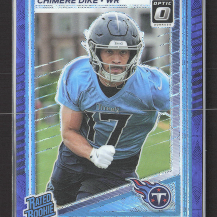 2025 Panini Donruss Optic Prizm Chimere Dike #269 Purple