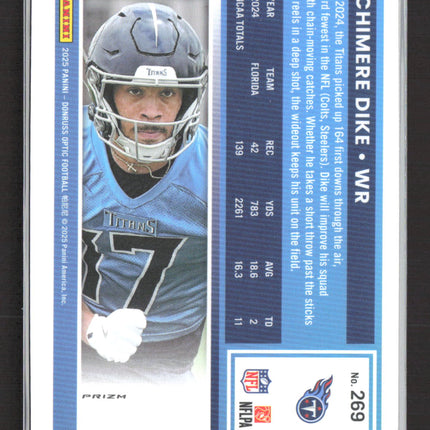 2025 Panini Donruss Optic Prizm Chimere Dike #269 Purple