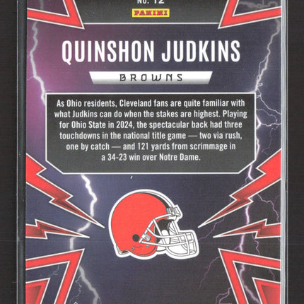 2025 Panini Phoenix Thunderbirds Quinshon Judkins #12 RC