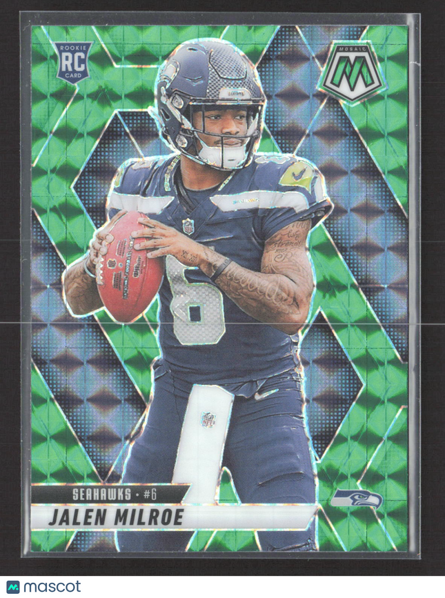 2025 Panini Mosaic Football Jalen Milroe #322 Green RC