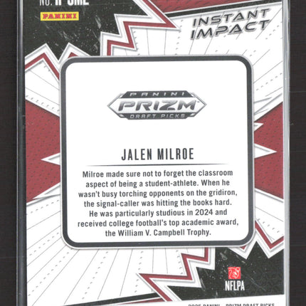 2025 Panini Prizm Draft Picks Instant Impact Jalen Milroe #II-JME RC