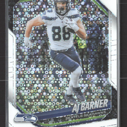 2025 Panini Prizm Football AJ Barner #297 White Sparkle