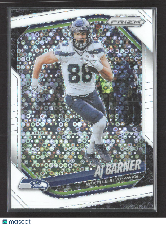 2025 Panini Prizm Football AJ Barner #297 White Sparkle