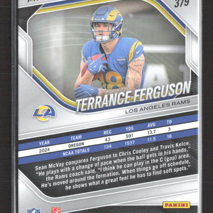 2025 Panini Prizm Terrance Ferguson #379 White Sparkle RC