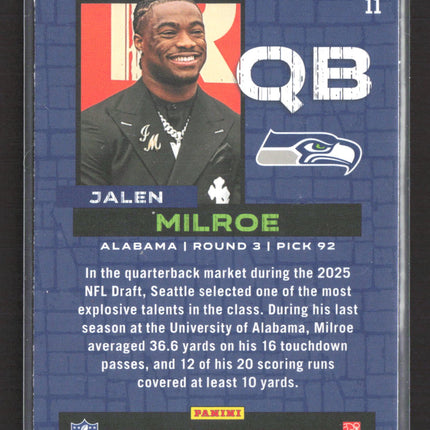 2025 Panini Rookies & Stars Draft Class Jalen Milroe #11 RC