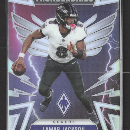 2025 Panini Phoenix Thunderbirds Lamar Jackson #4 Silver Prizm
