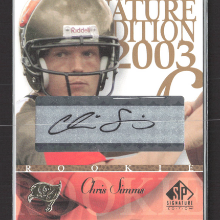 2003 Upper Deck SP Signature Edition Chris Simms #CS auto