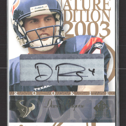 2003 Upper Deck SP Signature Edition Dave Ragone #RA auto