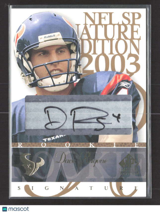 2003 Upper Deck SP Signature Edition Dave Ragone #RA auto
