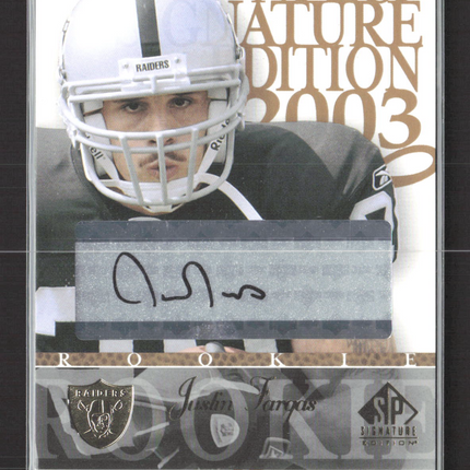2003 Upper Deck SP Signature Edition Justin Fargas #FA auto
