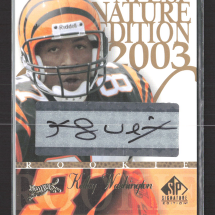 2003 Upper Deck SP Signature Edition Kelley Washington #KW auto