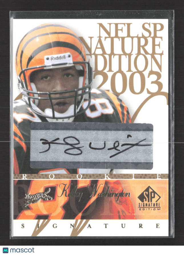 2003 Upper Deck SP Signature Edition Kelley Washington #KW auto