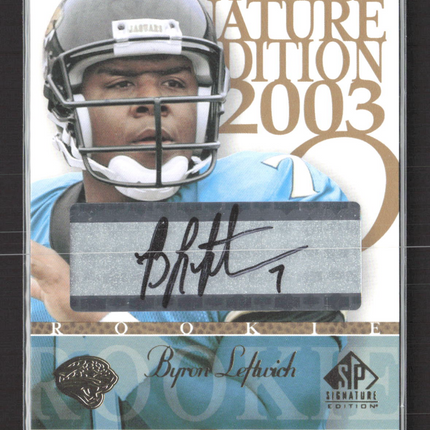 2003 Upper Deck SP Signature Edition Byron Leftwich #BY auto