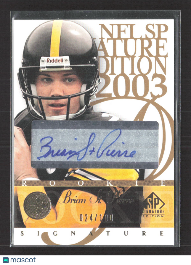 2003 Upper Deck SP Signature Edition Brian St. Pierre #SP-BSP /100 blue ink auto