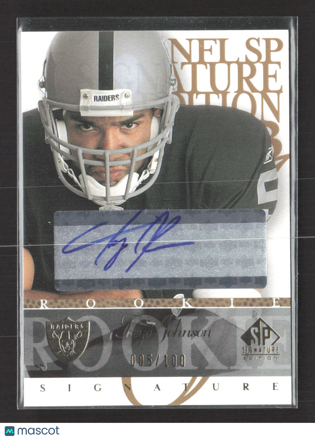 2003 Upper Deck SP Signature Edition Teyo Johnson #101 005/100 blue ink auto