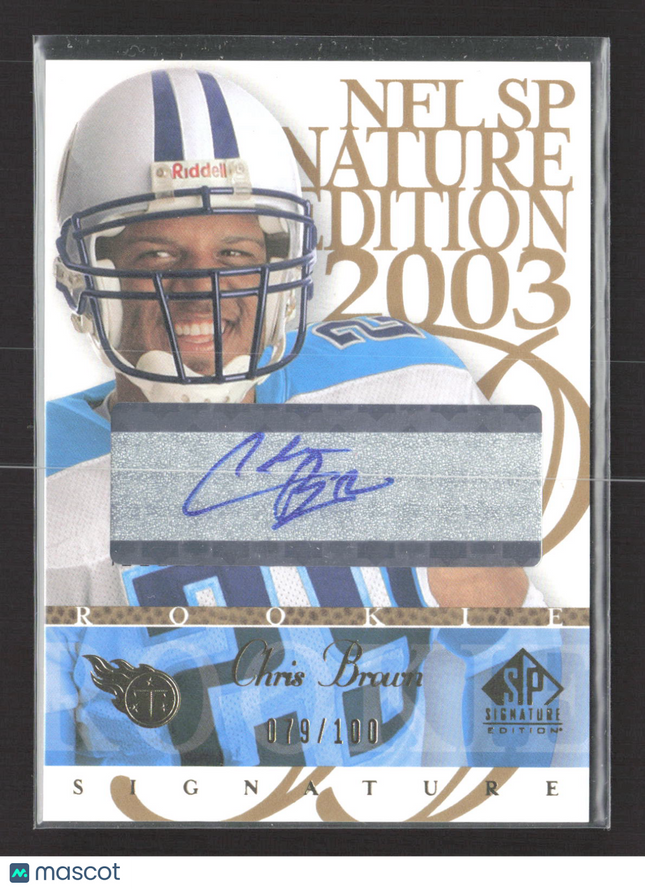 2003 Upper Deck SP Signature Edition Chris Brown #CB-CB 079/100 blue ink auto