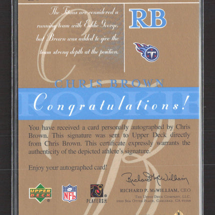 2003 Upper Deck SP Signature Edition Chris Brown #CB-CB 079/100 blue ink auto