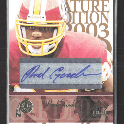 2003 Upper Deck SP Signature Edition Rod Gardner #RG blue ink auto
