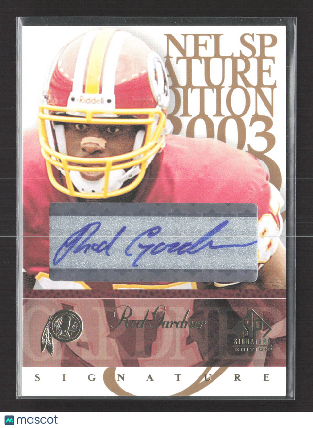 2003 Upper Deck SP Signature Edition Rod Gardner #RG blue ink auto