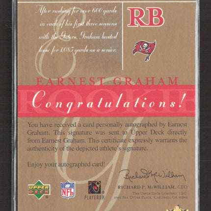 2003 Upper Deck SP Signature Edition Earnest Graham #EG blue ink auto